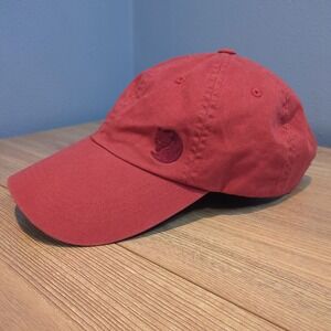 Fjallraven Bergtagen Cap Hat Cotton Red Fox Logo Adjustable Strapback Buckle